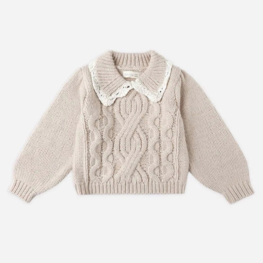 Rylee + Cru Alice Sweater, Heathered Antique
